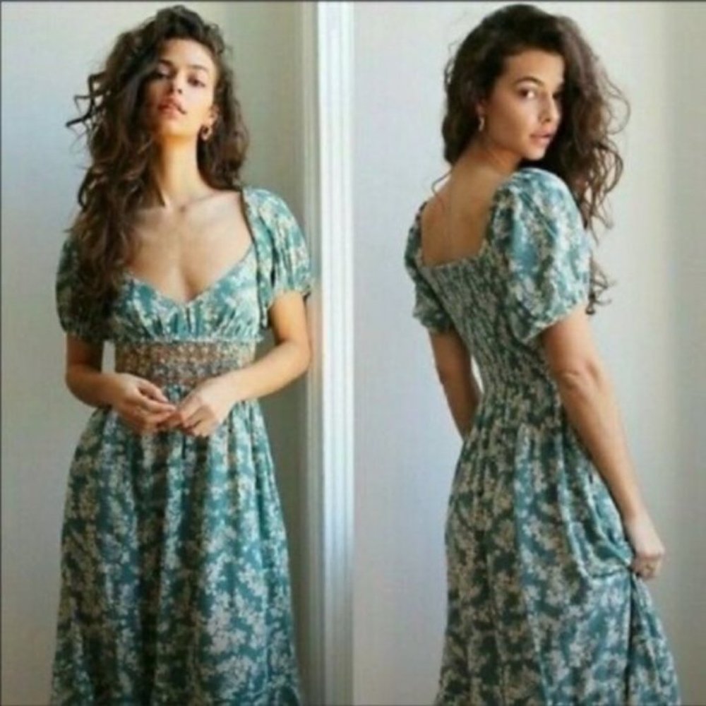 Free People | Printed Ellie Maxi Dress Size Large
